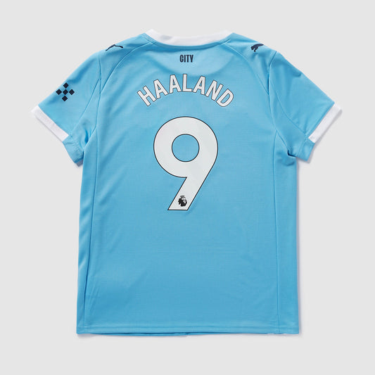 Manchester City 25/26 Kids Home Shirt with Haaland 9