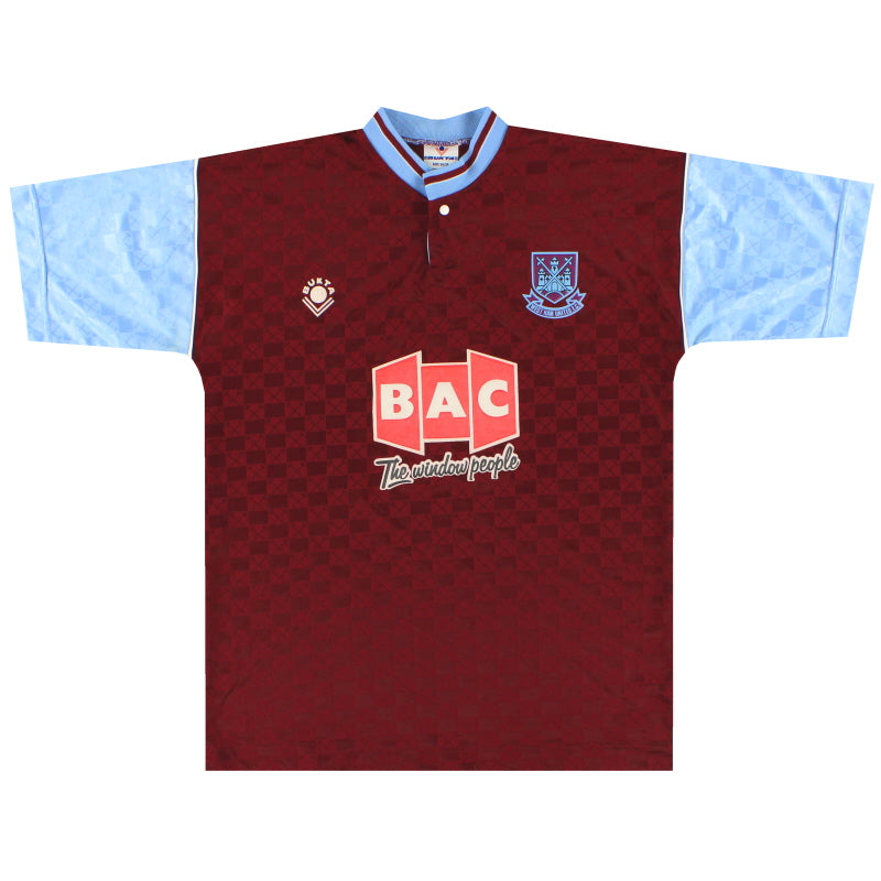 1990-91 West Ham Home Shirt