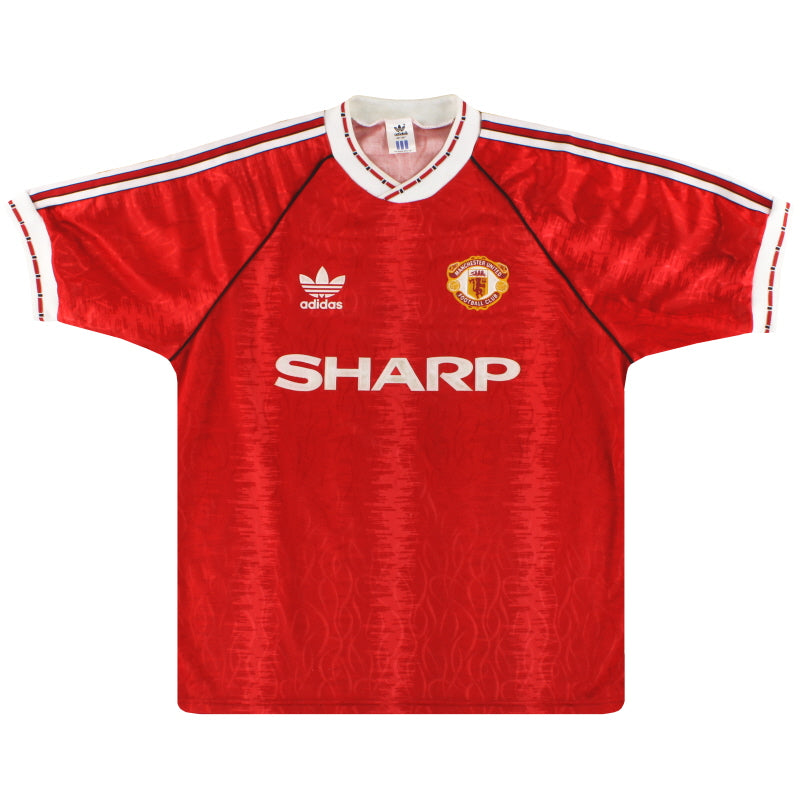1990-92 Manchester United Home Shirt L/XL