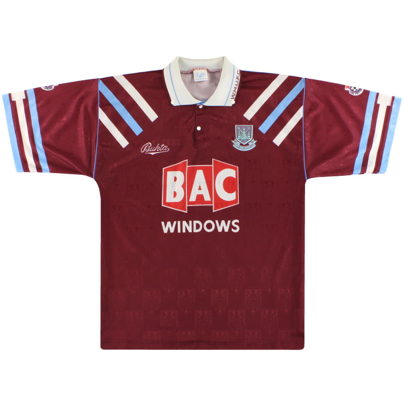 1991-92 West Ham Home Shirt