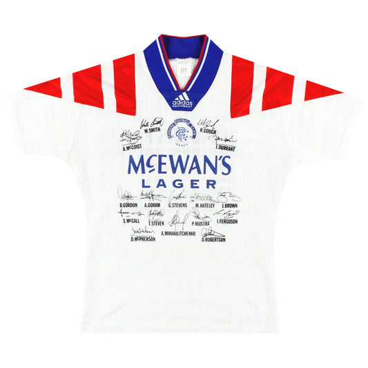 1992-94 Rangers 'Signed' Away Shirt