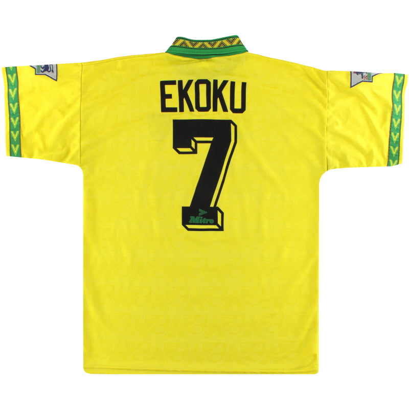 1994-95 Norwich Home Shirt Ekoku