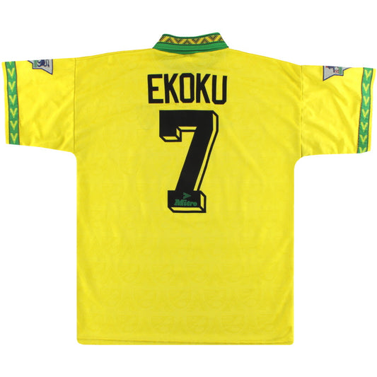 1994-95 Norwich Home Shirt Ekoku