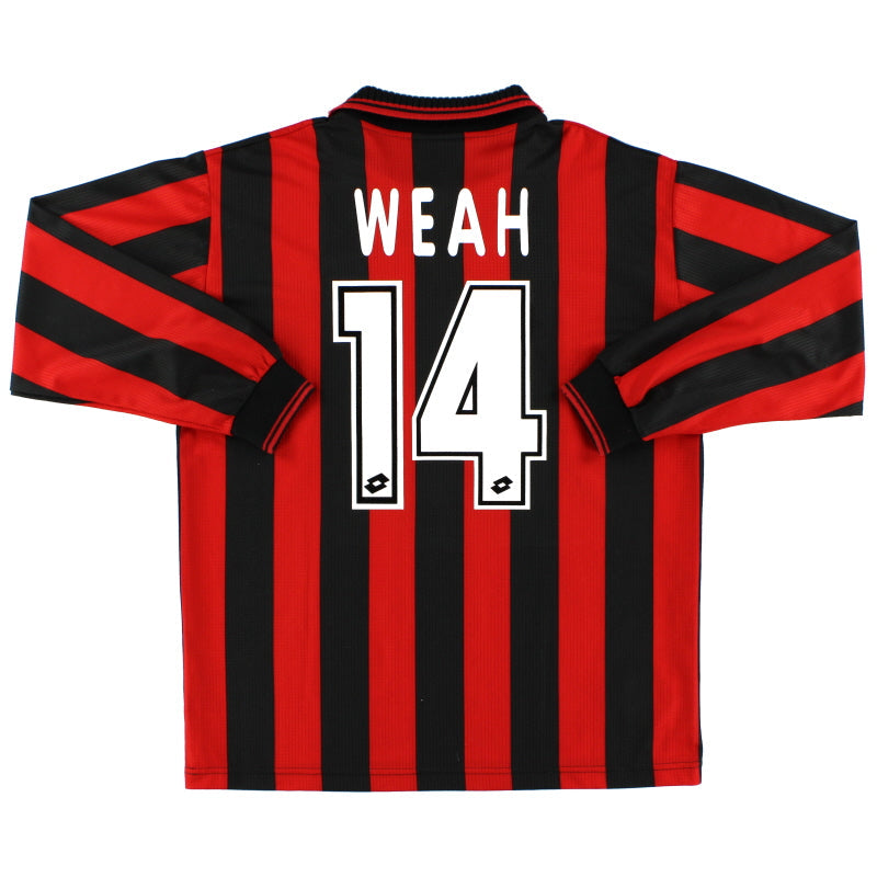 1996-97 AC Milan Home Shirt Weah