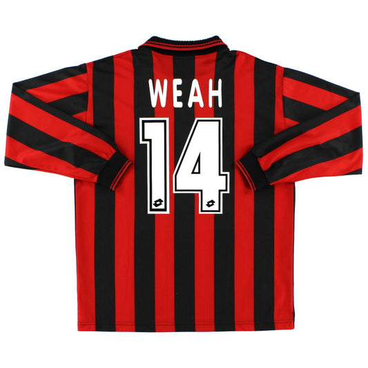 1996-97 AC Milan Home Shirt Weah