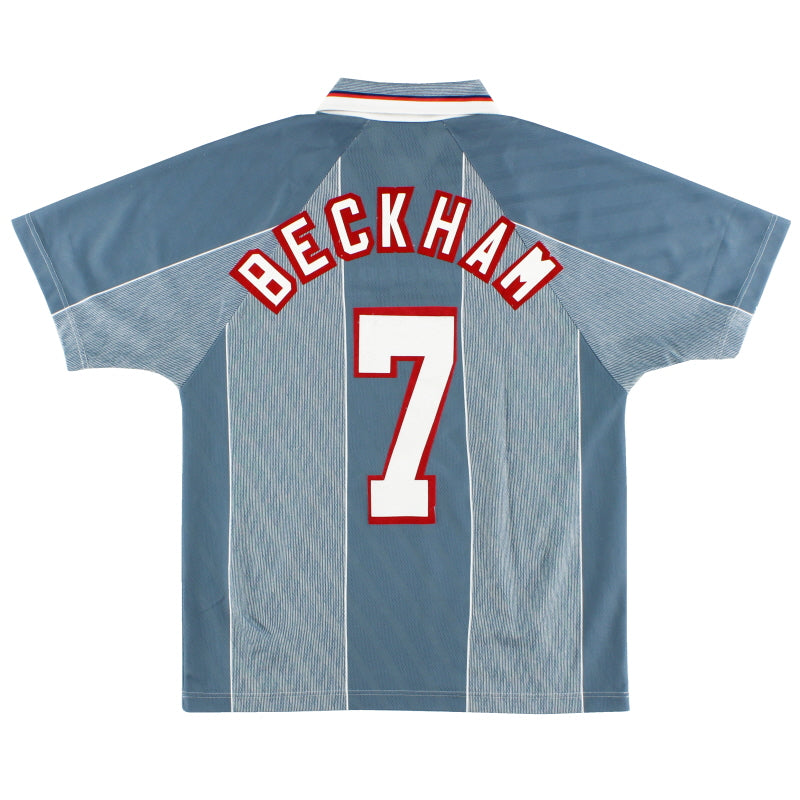 1996-97 England Away Shirt Beckham