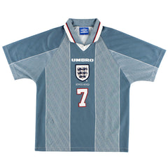 1996-97 England Away Shirt Beckham