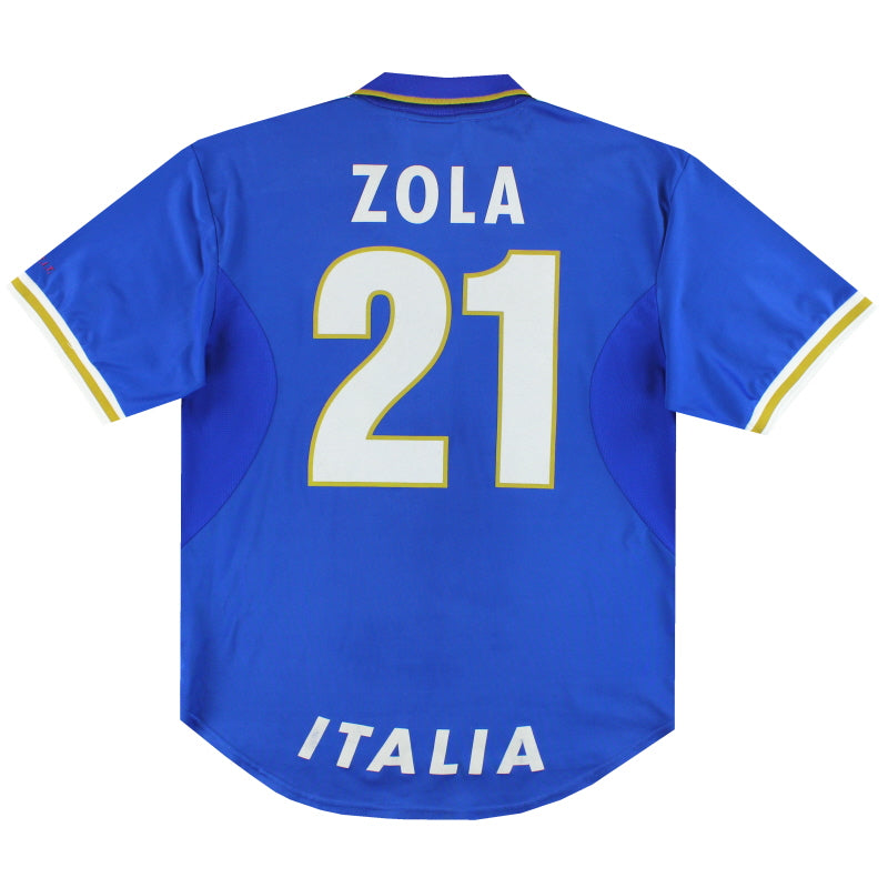 1996-97 Italy Home Shirt Zola