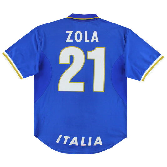 1996-97 Italy Home Shirt Zola
