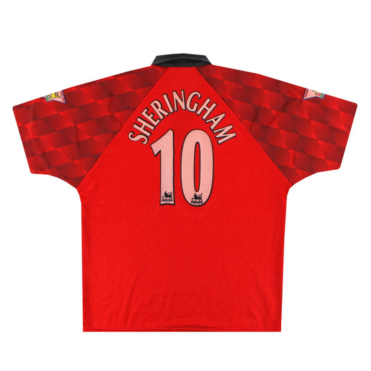 1996-98 Manchester United Home Shirt Sheringham