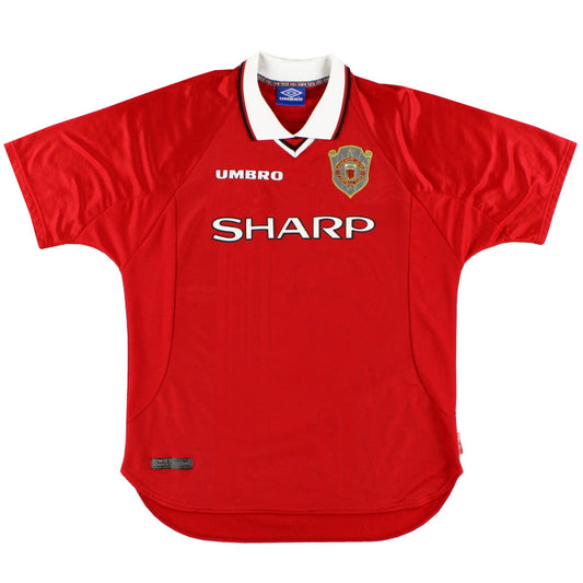 1997-00 Manchester United Champions League Home Shirt Treble