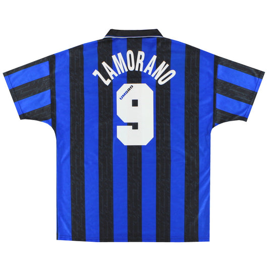 1996-97 inter Milan Home Shirt Zamorano