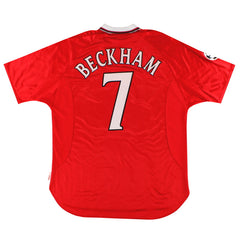 1997-00 Manchester United Champions League Home Shirt Beckham