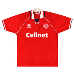 1995-96 Middlesbrough Signed Home Shirt Juninho