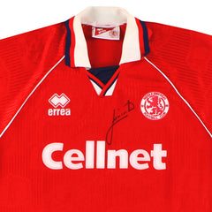 1995-96 Middlesbrough Signed Home Shirt Juninho