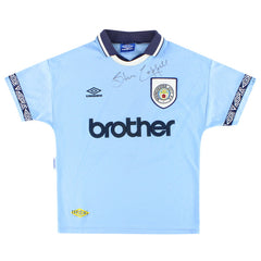 1993-95 Manchester City 'Signed' Home Shirt Rosler