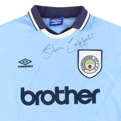 1993-95 Manchester City 'Signed' Home Shirt Rosler