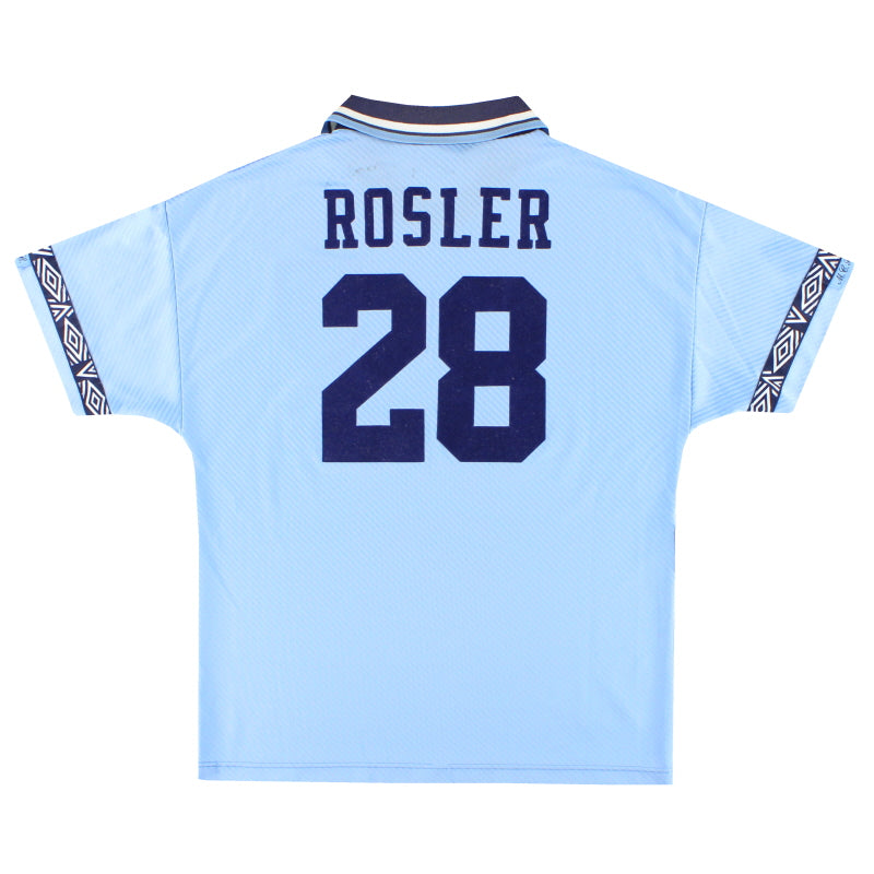 1993-95 Manchester City 'Signed' Home Shirt Rosler