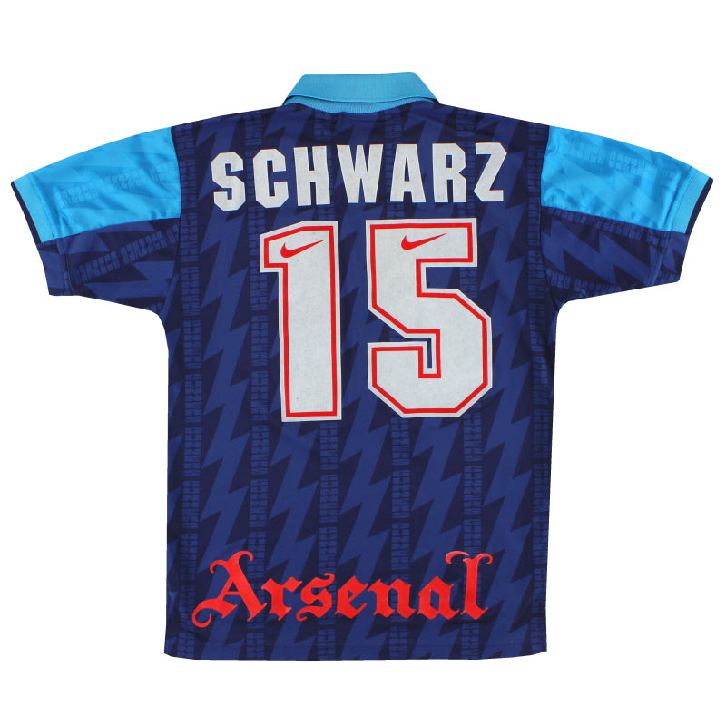 1994-95 Arsenal Away Shirt Schwarz