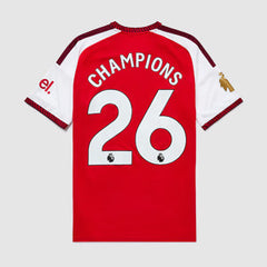Arsenal 26/27 Home Shirt With Champions 26